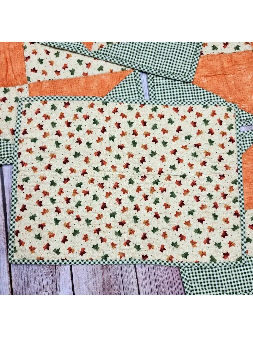 Set of 7 Handmade Fall Harvest Thanksgiving Placemats 16 x 12 Inches